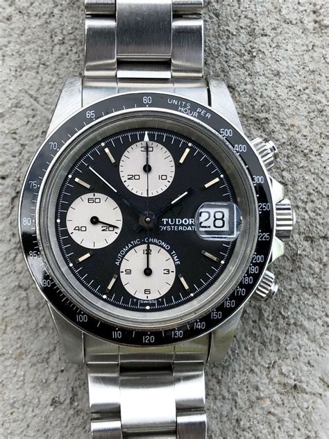 Tudor Oysterdate Big Block 79160 Black Dial 